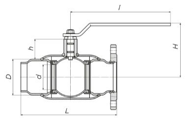 Кран шаровый комбинированый КШ.К.П.ALSO GAS - 2